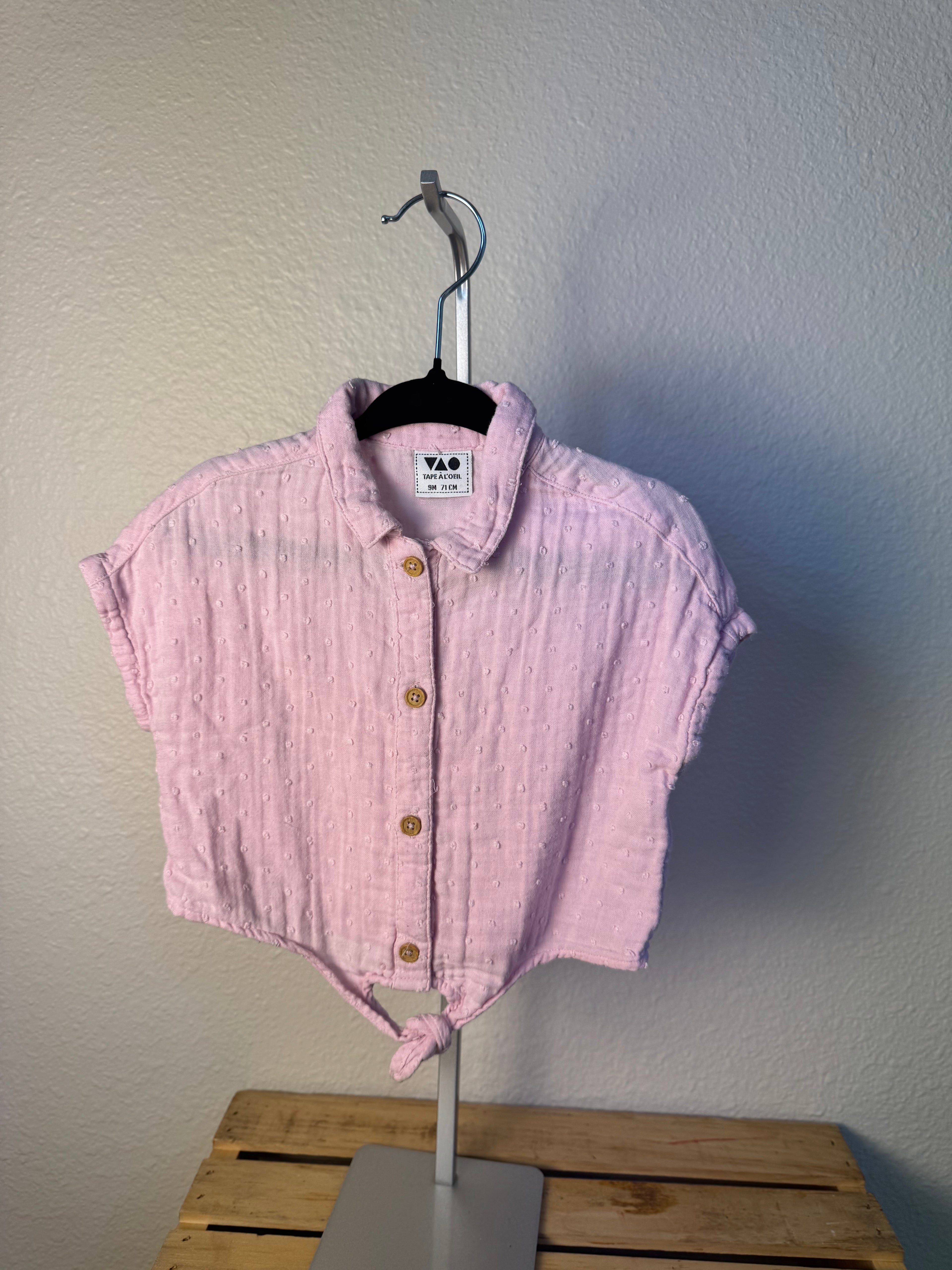 Tape a l’Oeil Tie Front Top 9M
