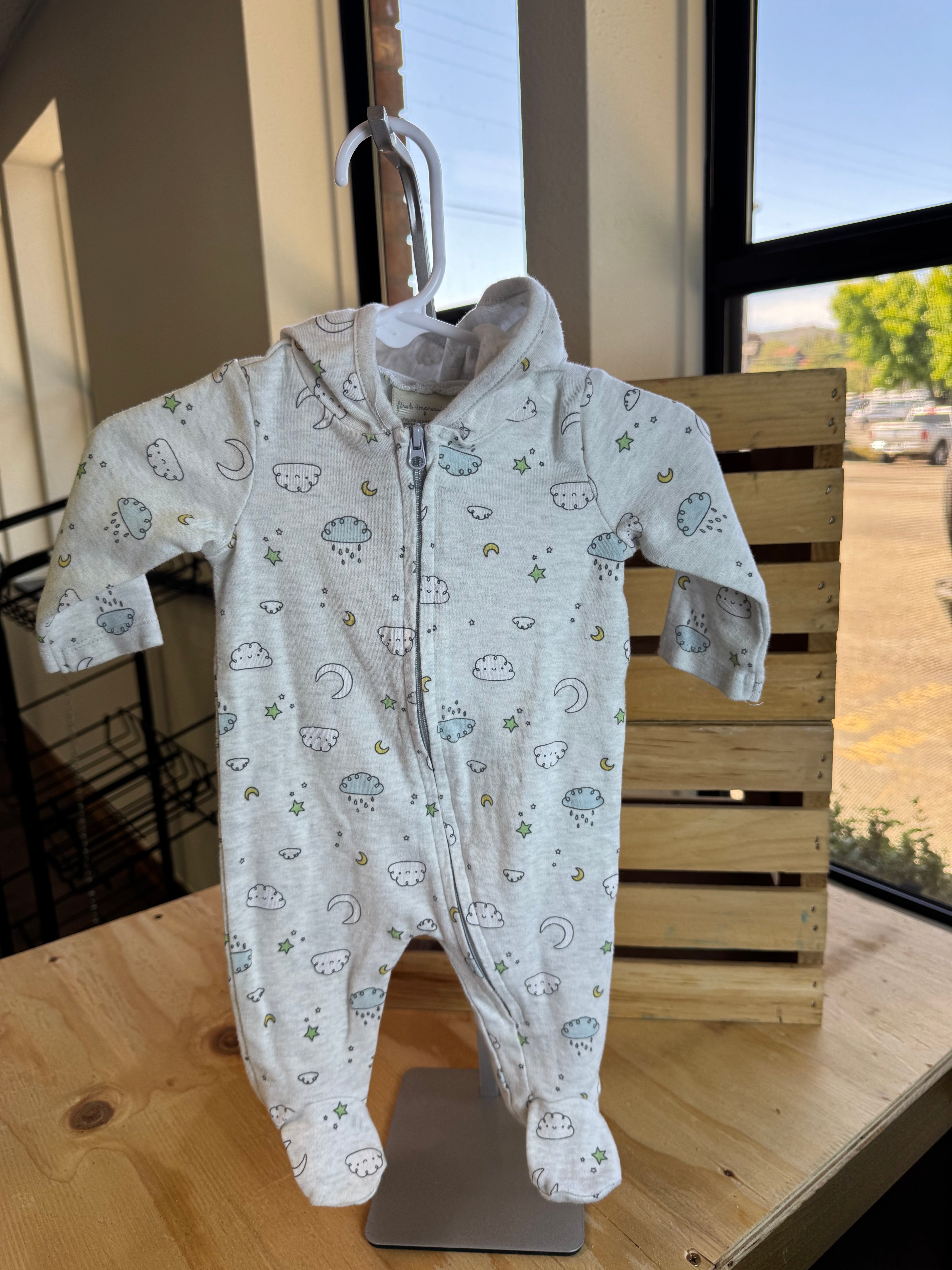First Impressions Hooded Pajamas 0-3M