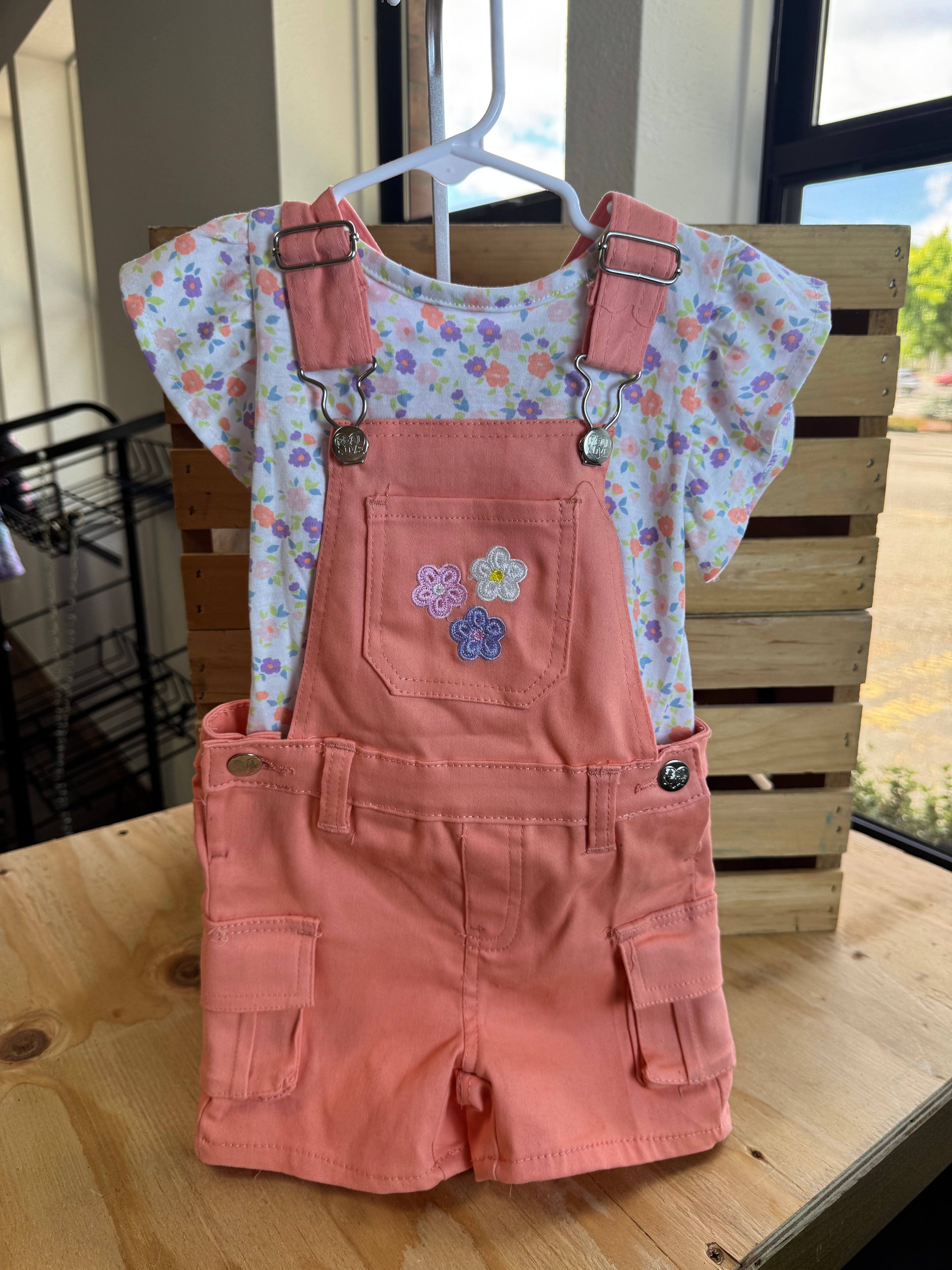 Real Love Overall Short Set 3T